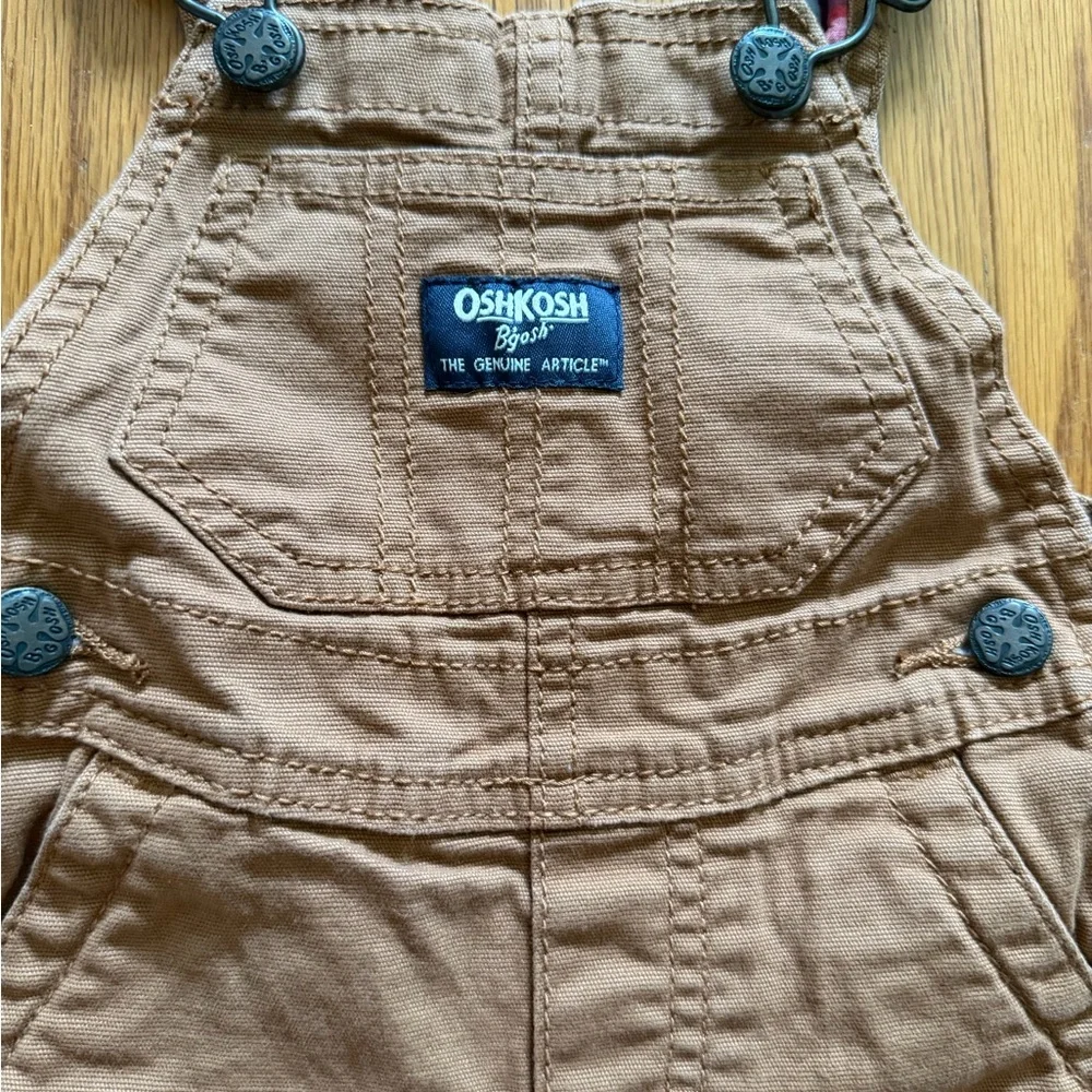 OshKosh B'gosh Tan Cargo Overalls for Kids baby boy 3 months m